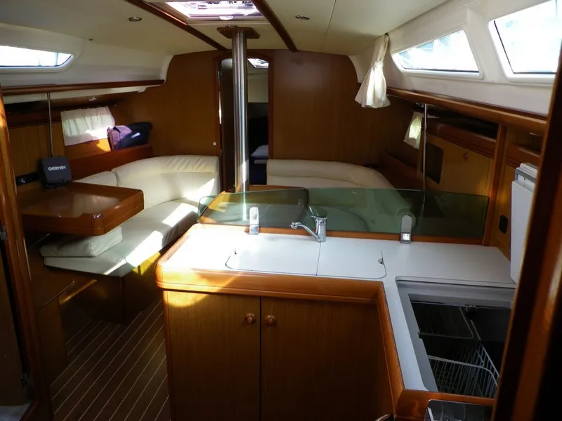 Galley of Jeanneau Sun Odyssey 36i, a sailboat at Lefkada, Greece