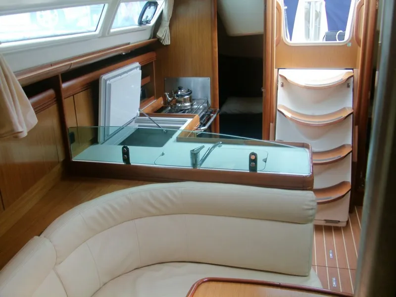 Galley of Jeanneau Sun Odyssey 36i, a sailboat at Lefkada, Greece