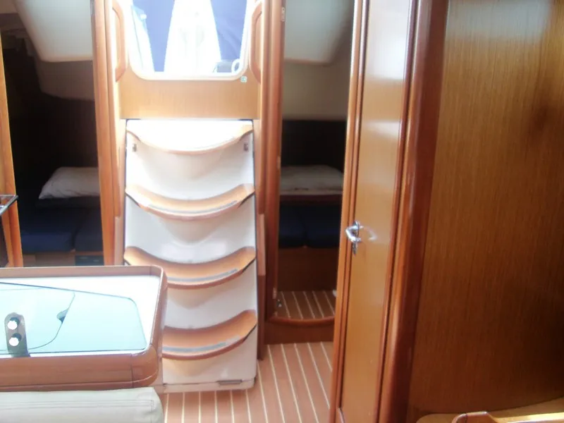 Cabin on Jeanneau Sun Odyssey 36i, a sailboat at Lefkada, Greece