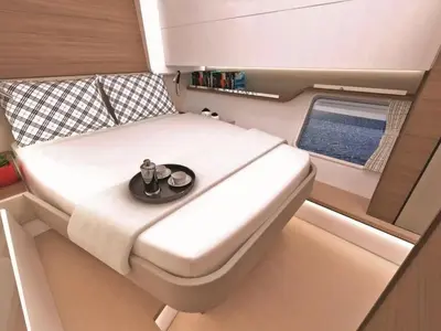 Cabin on Morale Compass, a Bali Catspace OW catamaran at Parham Town, British Virgin Islands
