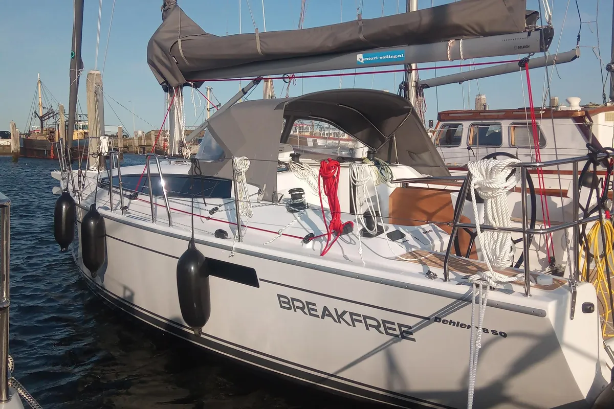 Exterior view of Break Free, a Dehler 38 sailboat at Yerseke, Netherlands