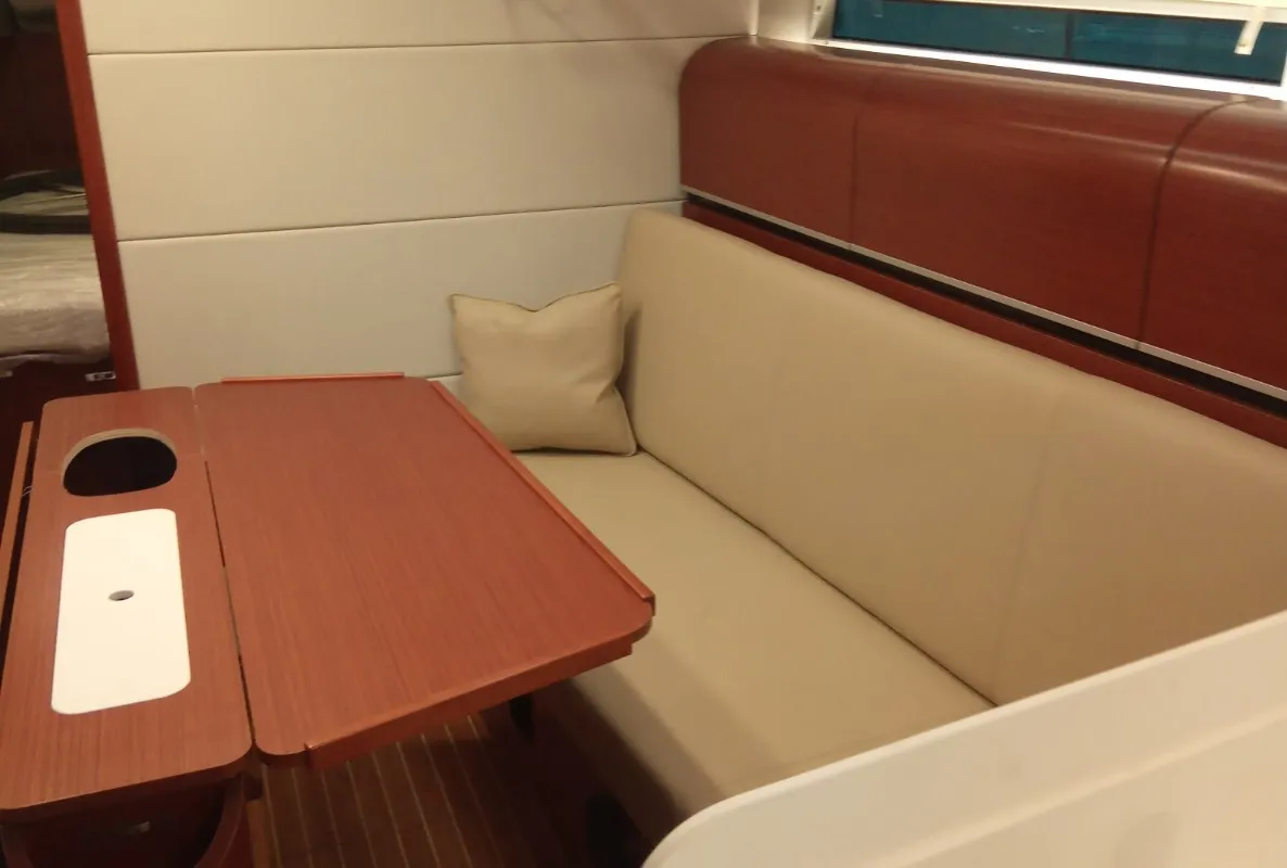 Salon of Break Free, a Dehler 38 sailboat at Yerseke, Netherlands