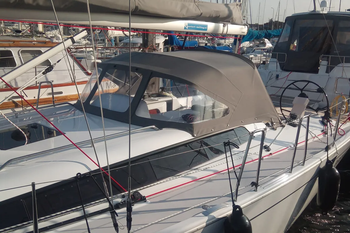 Exterior view of Break Free, a Dehler 38 sailboat at Yerseke, Netherlands