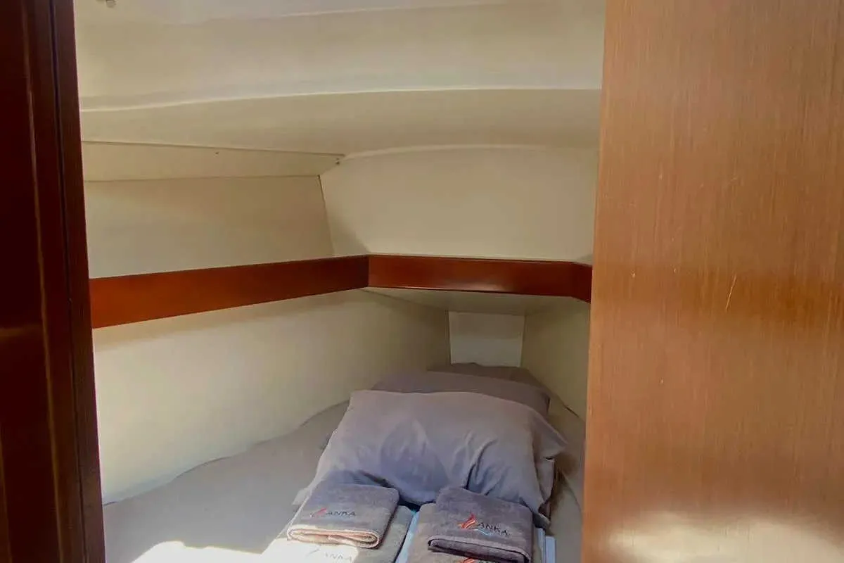 Cabin on Smyrna, a Beneteau Oceanis 34 sailboat at Marmaris, Turkey