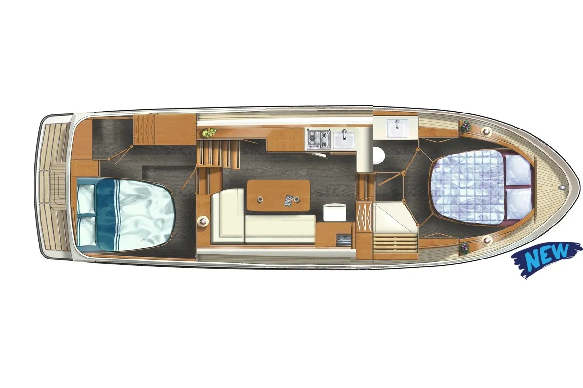 Floor plan of Colonia, a Linssen Grand Sturdy 35.0 AC motor yacht at Kinrooi, Belgium