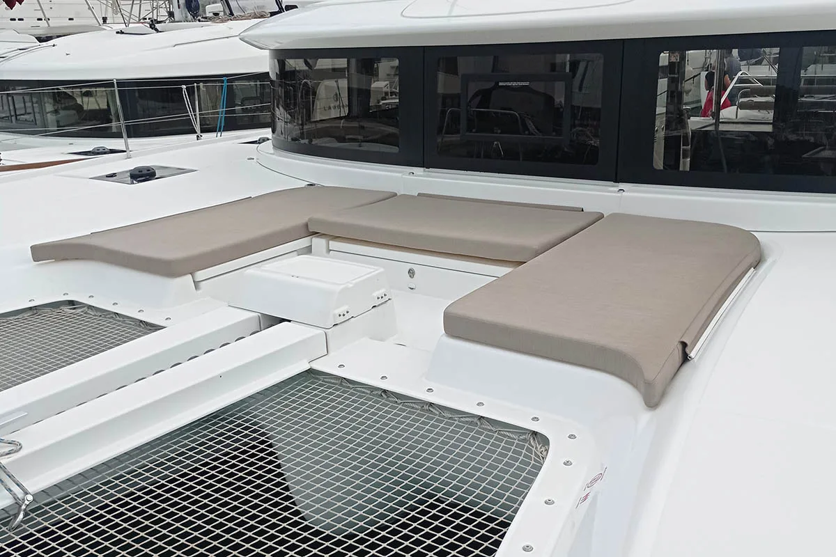 Deck of Genie, a Lagoon 46 catamaran at Seget Donji, Croatia