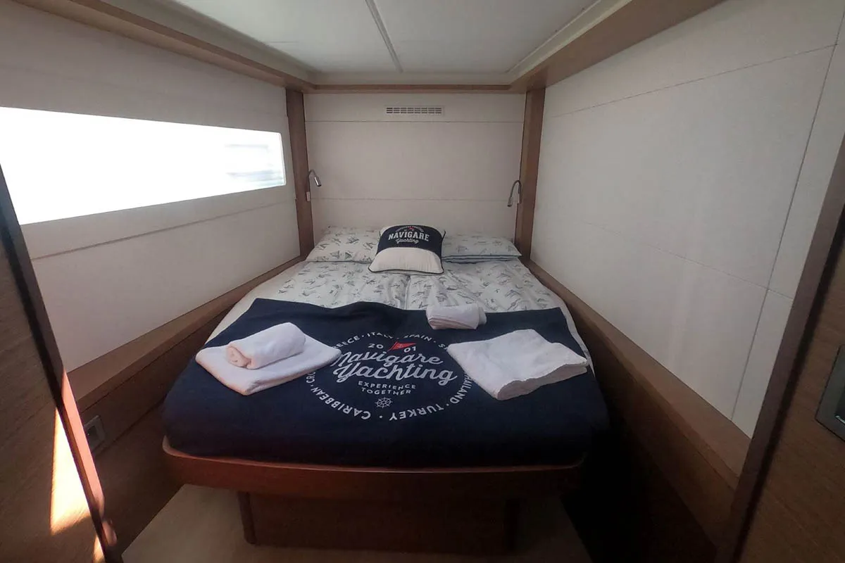 Cabin on Genie, a Lagoon 46 catamaran at Seget Donji, Croatia
