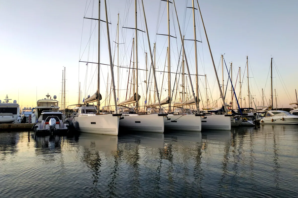 Exterior view of Artemis, a X-Yachts X4⁶ sailboat at Lavrion, Greece