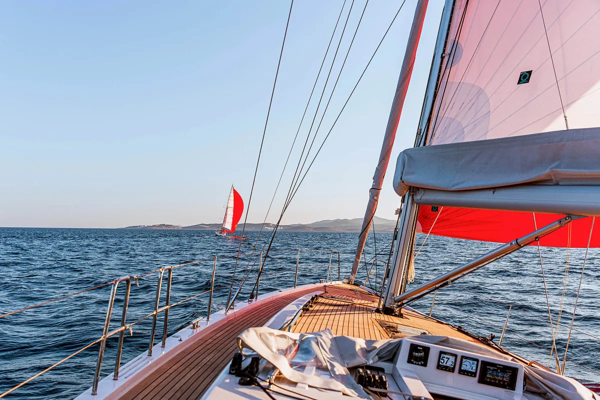 Deck of Artemis, a X-Yachts X4⁶ sailboat at Lavrion, Greece