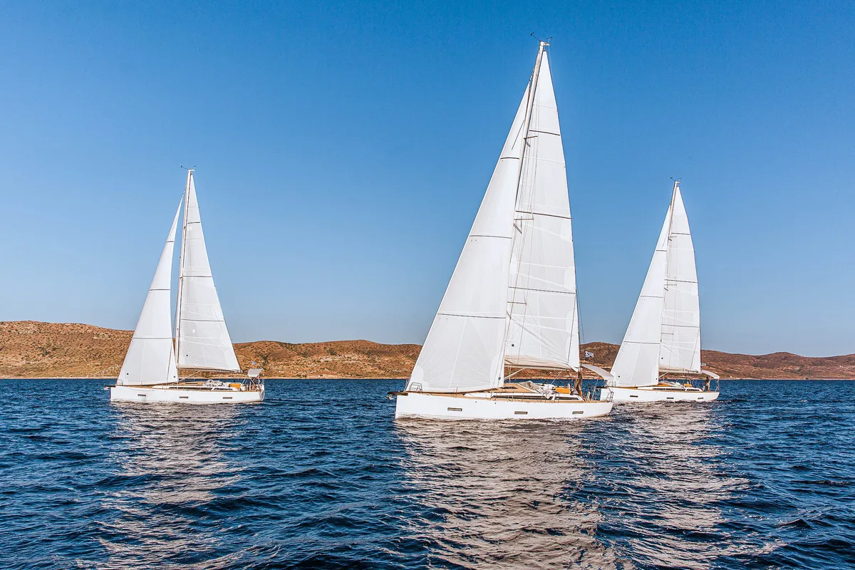 Exterior view of Artemis, a X-Yachts X4⁶ sailboat at Lavrion, Greece
