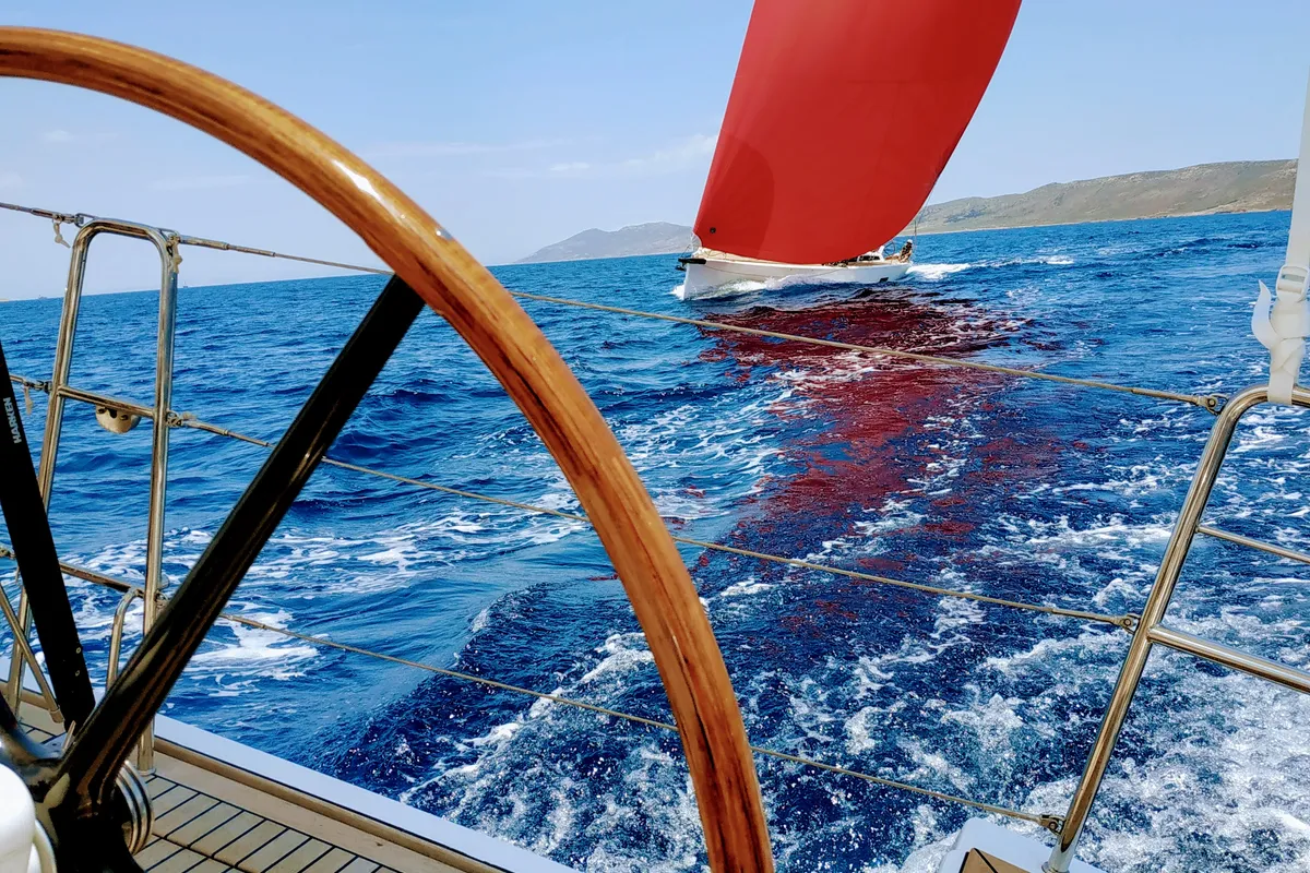 Deck of Artemis, a X-Yachts X4⁶ sailboat at Lavrion, Greece