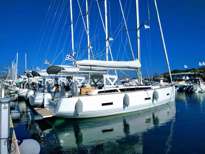Exterior view of Artemis, a X-Yachts X4⁶ sailboat at Lavrion, Greece