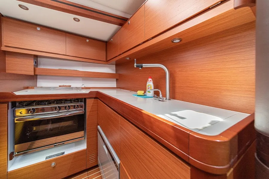 Galley of Barmaley, a Dufour 56 Exclusive sailboat at Primošten, Croatia
