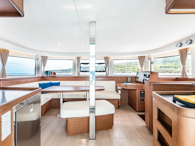 Salon of Beauty L A/C-GEN-WATER MAKER-SOLAR-ELEC.WC, a Lagoon 42 catamaran at Athens, Greece