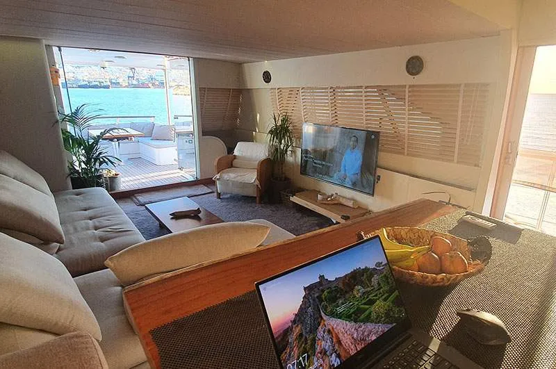 Salon of Maiora, a Gulet Motoryacht motor yacht at Mykonos, Greece