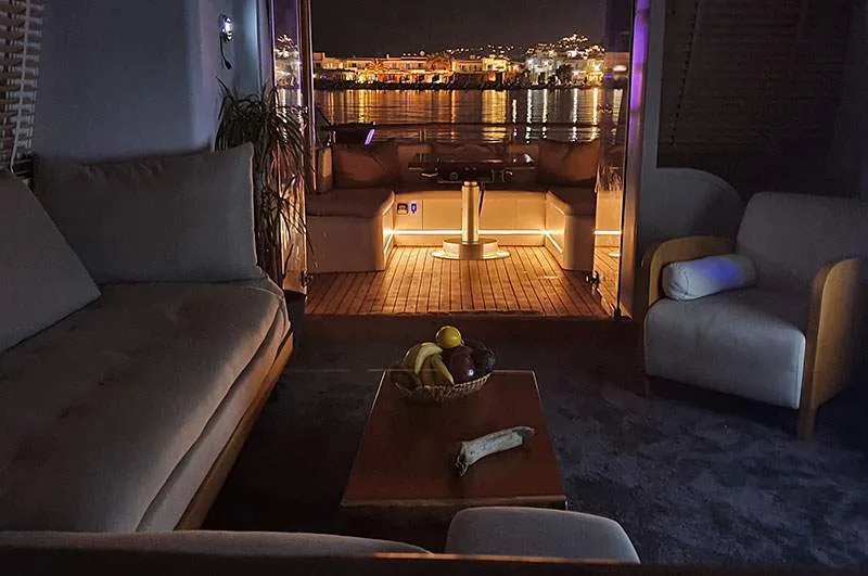 Salon of Maiora, a Gulet Motoryacht motor yacht at Mykonos, Greece
