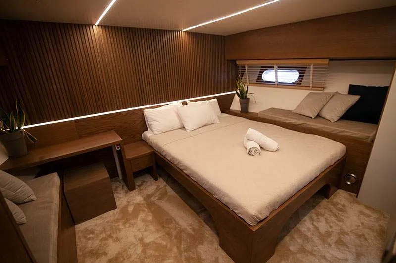 Cabin on Maiora, a Gulet Motoryacht motor yacht at Mykonos, Greece