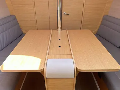 Cabin on Dudu, a Dufour 310 GL sailboat at Heiligenhafen, Germany