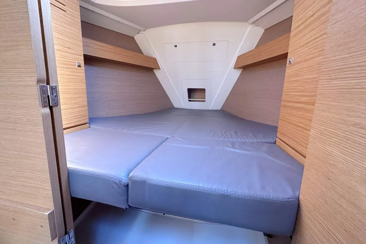 Cabin on Dudu, a Dufour 310 GL sailboat at Heiligenhafen, Germany