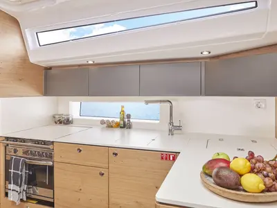 Galley of St. Marie, a Elan Impression 45 sailboat at Grad Šibenik, Croatia