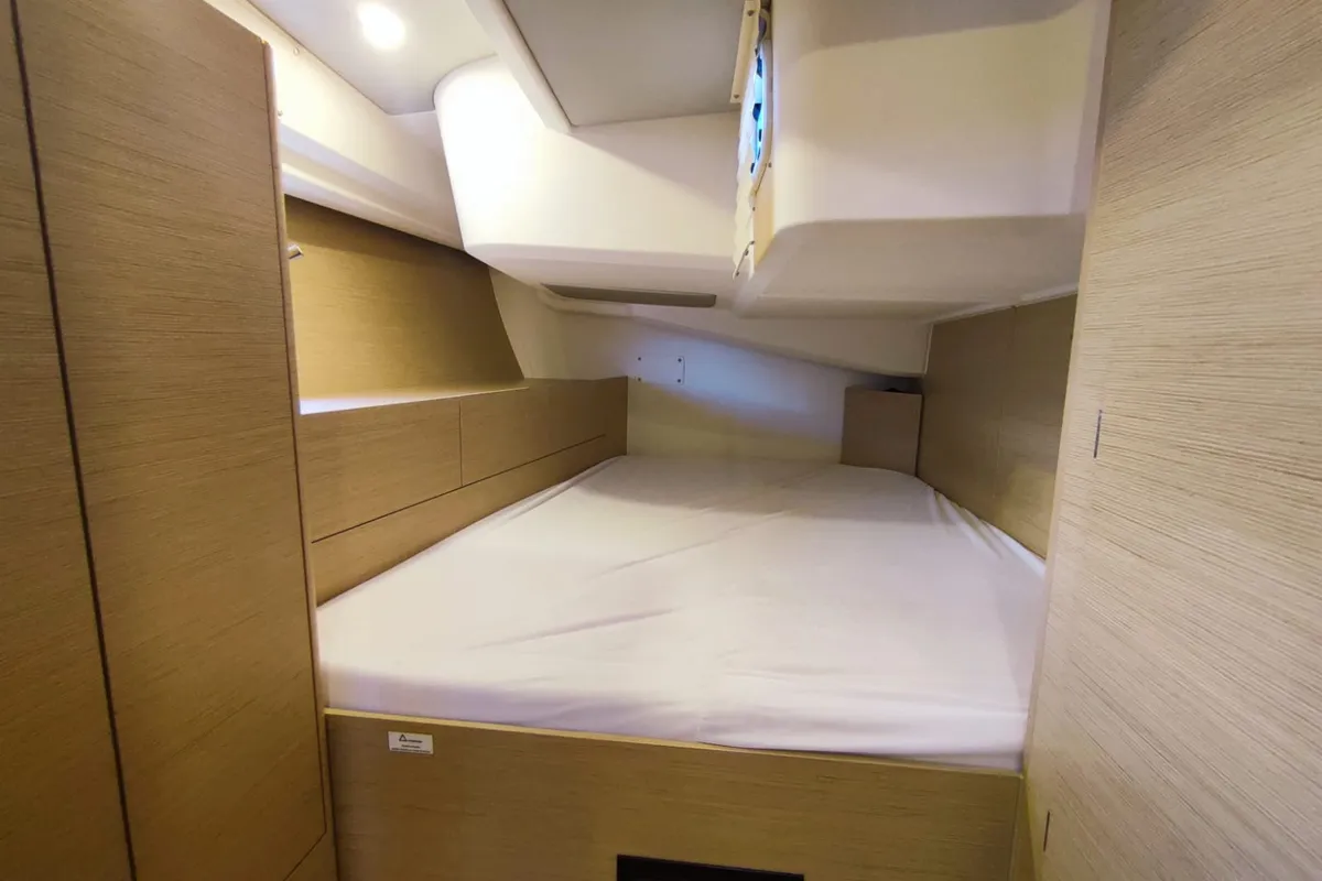 Cabin on Pandora, a Hanse 508 sailboat at Lavrion, Greece
