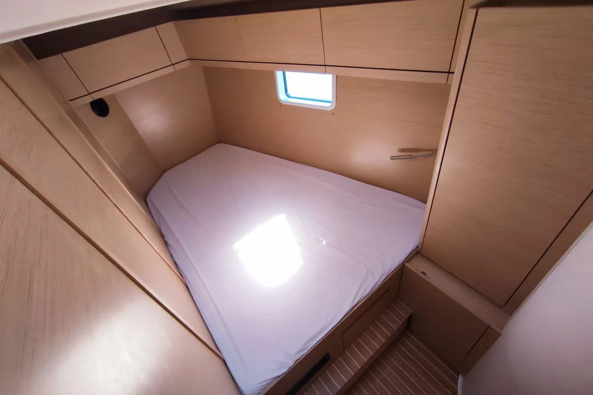 Cabin on Pandora, a Hanse 508 sailboat at Lavrion, Greece
