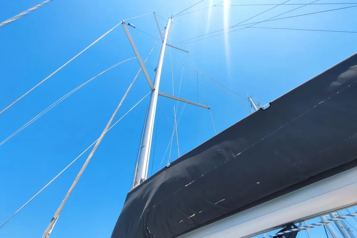 Pandora, a Hanse 508 sailboat at Lavrion, Greece