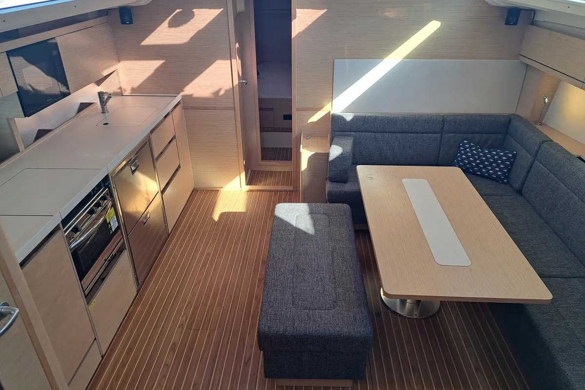 Galley of Pandora, a Hanse 508 sailboat at Lavrion, Greece