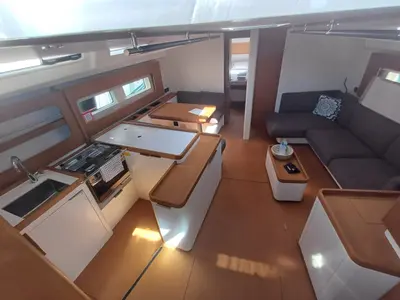 Salon of Emirel, a Fountaine Pajot Isla 40 catamaran at Municipal Unit of Rhodes, Greece