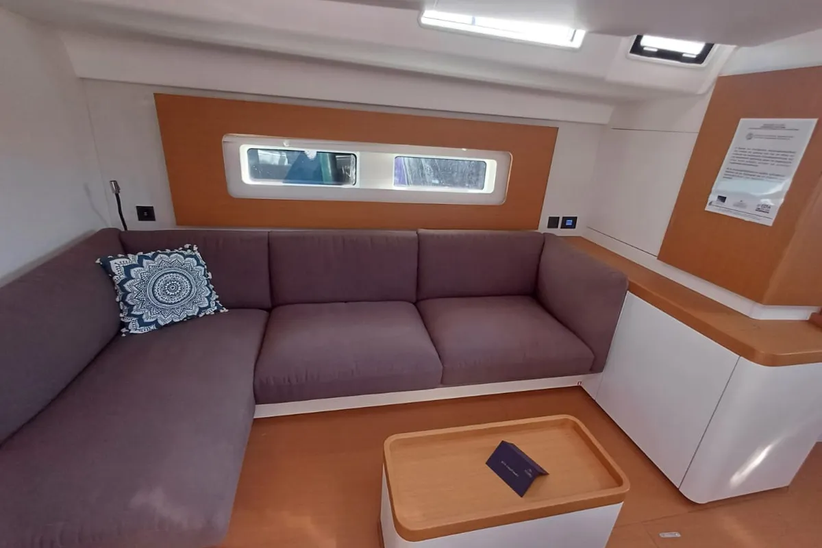 Salon of Emirel, a Fountaine Pajot Isla 40 catamaran at Municipal Unit of Rhodes, Greece