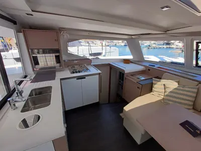 Galley of Emirel, a Fountaine Pajot Isla 40 catamaran at Municipal Unit of Rhodes, Greece