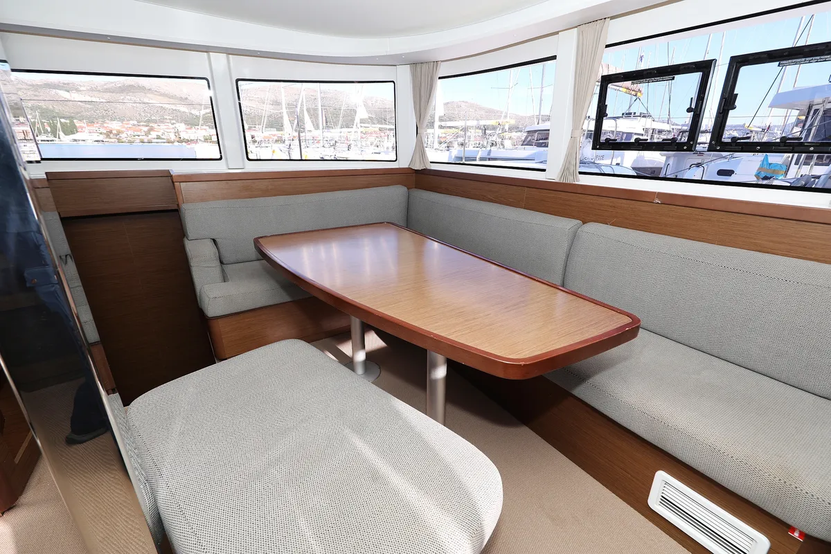 Salon of Easy Course, a Lagoon 42 catamaran at Grad Trogir, Croatia