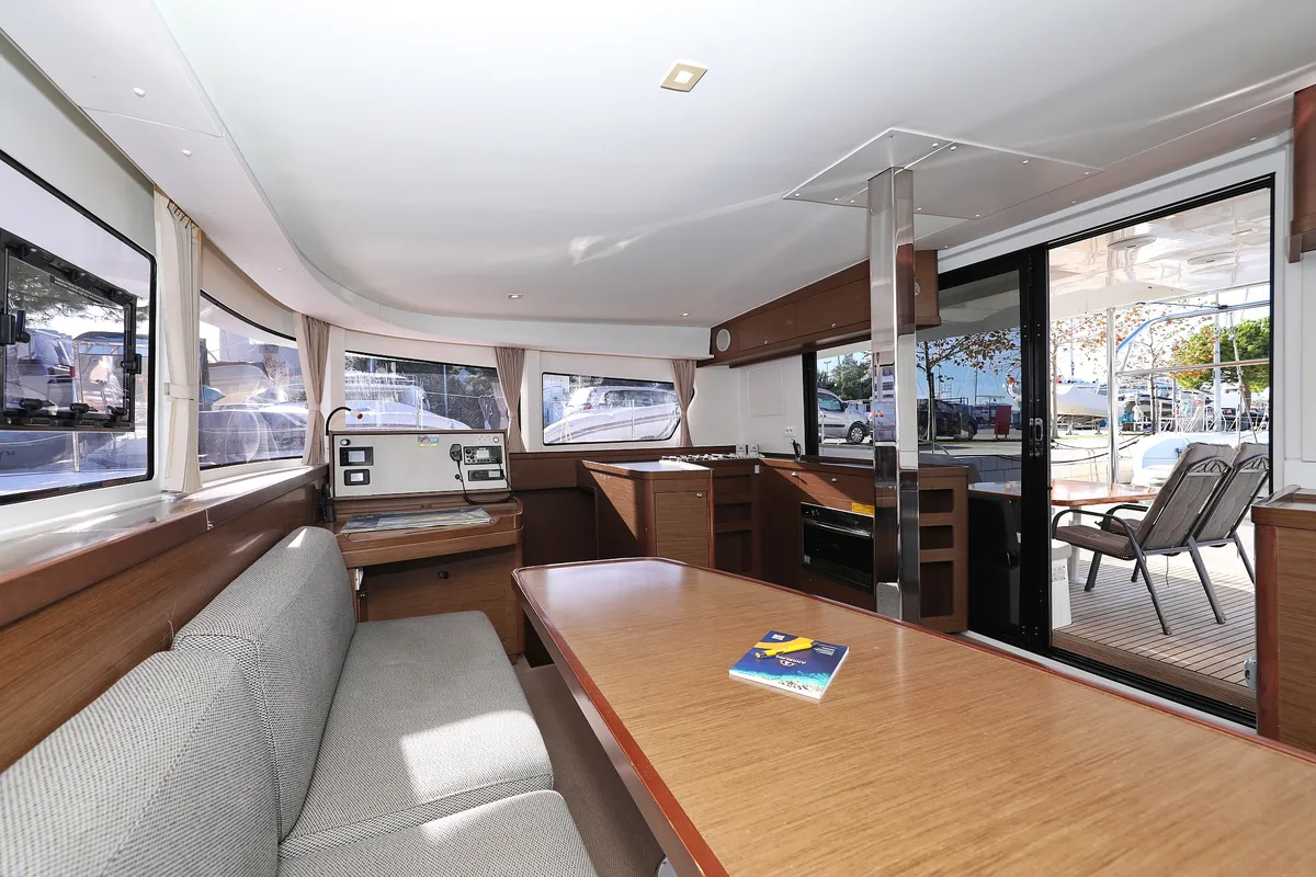 Salon of Easy Course, a Lagoon 42 catamaran at Grad Trogir, Croatia