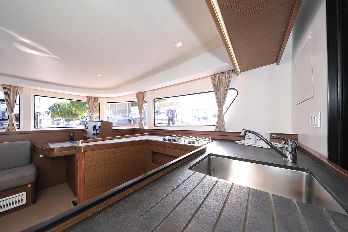 Galley of Easy Course, a Lagoon 42 catamaran at Grad Trogir, Croatia