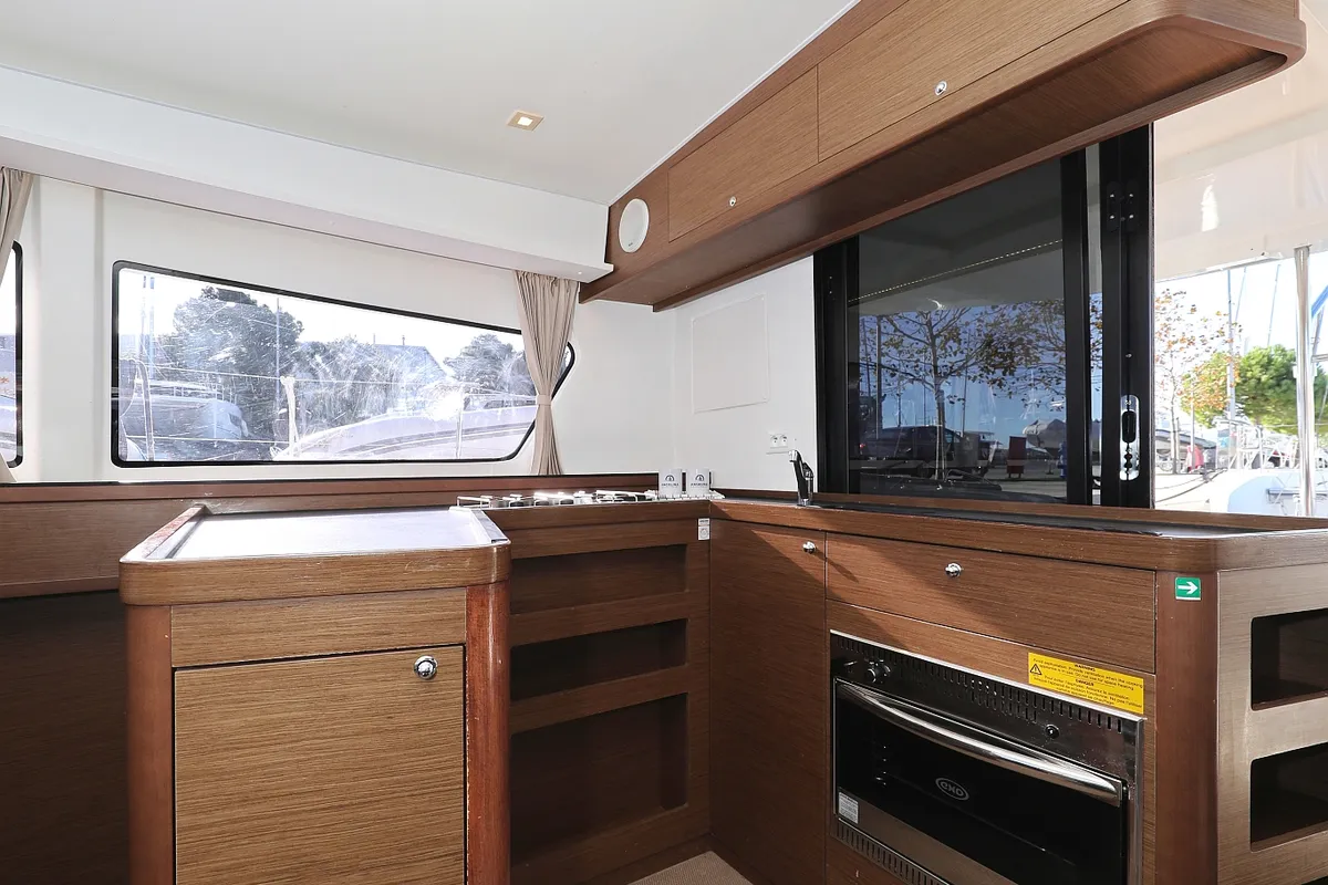 Galley of Easy Course, a Lagoon 42 catamaran at Grad Trogir, Croatia
