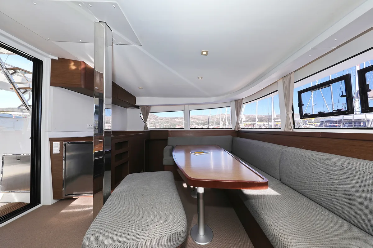 Salon of Easy Course, a Lagoon 42 catamaran at Grad Trogir, Croatia