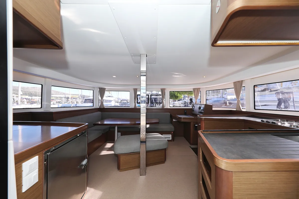Salon of Easy Course, a Lagoon 42 catamaran at Grad Trogir, Croatia