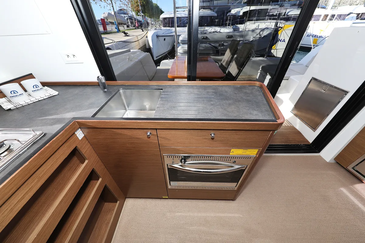 Galley of Easy Course, a Lagoon 42 catamaran at Grad Trogir, Croatia