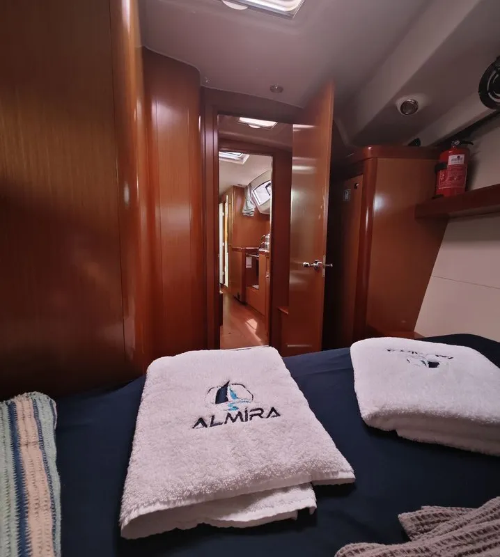 Cabin on Lilium, a Beneteau Oceanis 43 Family sailboat at Fethiye, Turkey