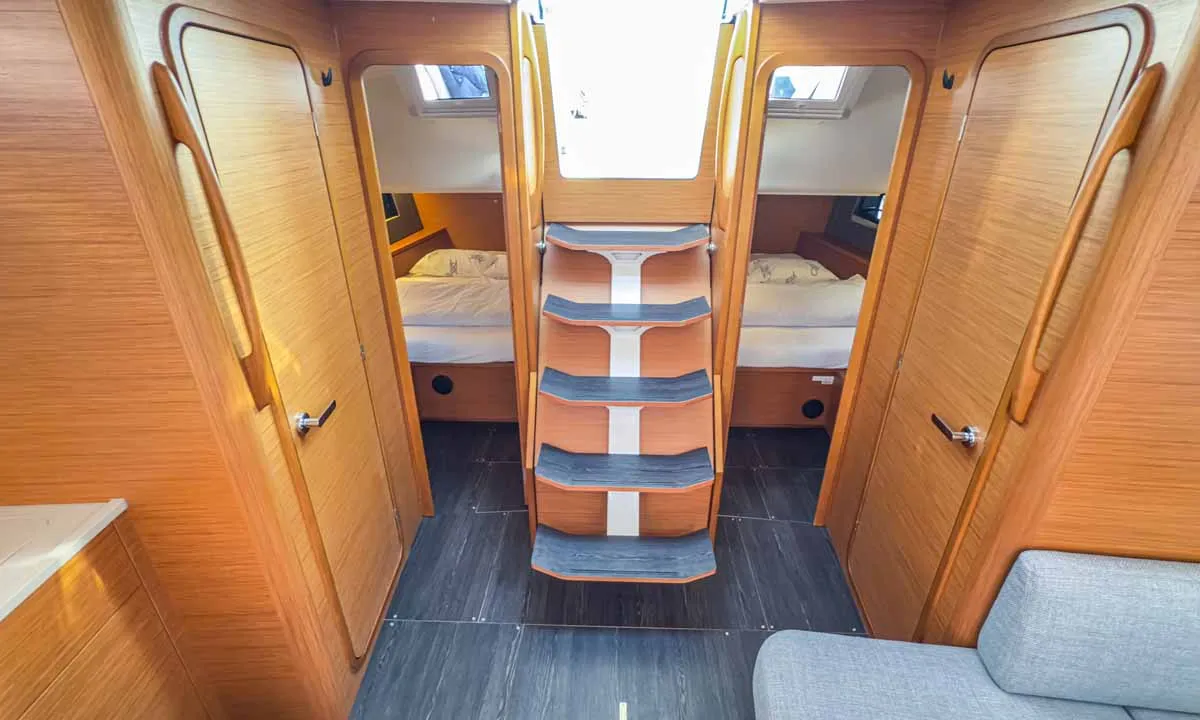 Cabin on Nine to five, a Dufour 41 Performance sailboat at Grad Pula, Croatia