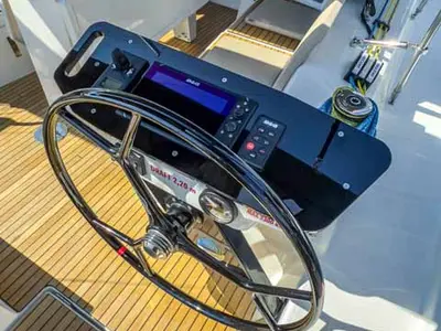 Cockpit of Nine to five, a Dufour 41 Performance sailboat at Grad Pula, Croatia