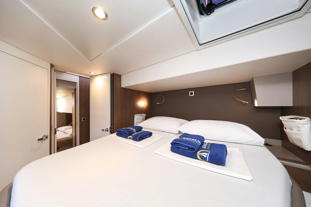 Cabin on Carpe Diem, a Bali 4.8 catamaran at Trogir, Croatia