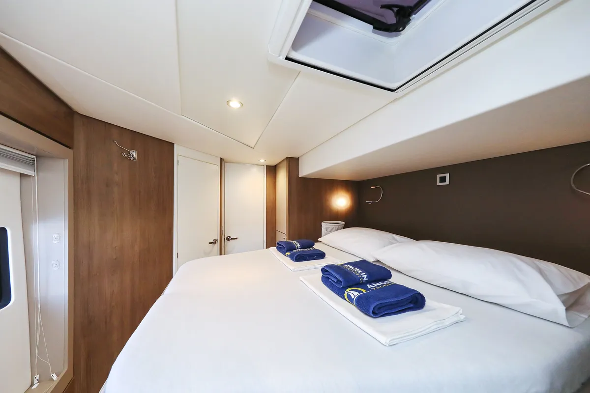 Cabin on Carpe Diem, a Bali 4.8 catamaran at Trogir, Croatia