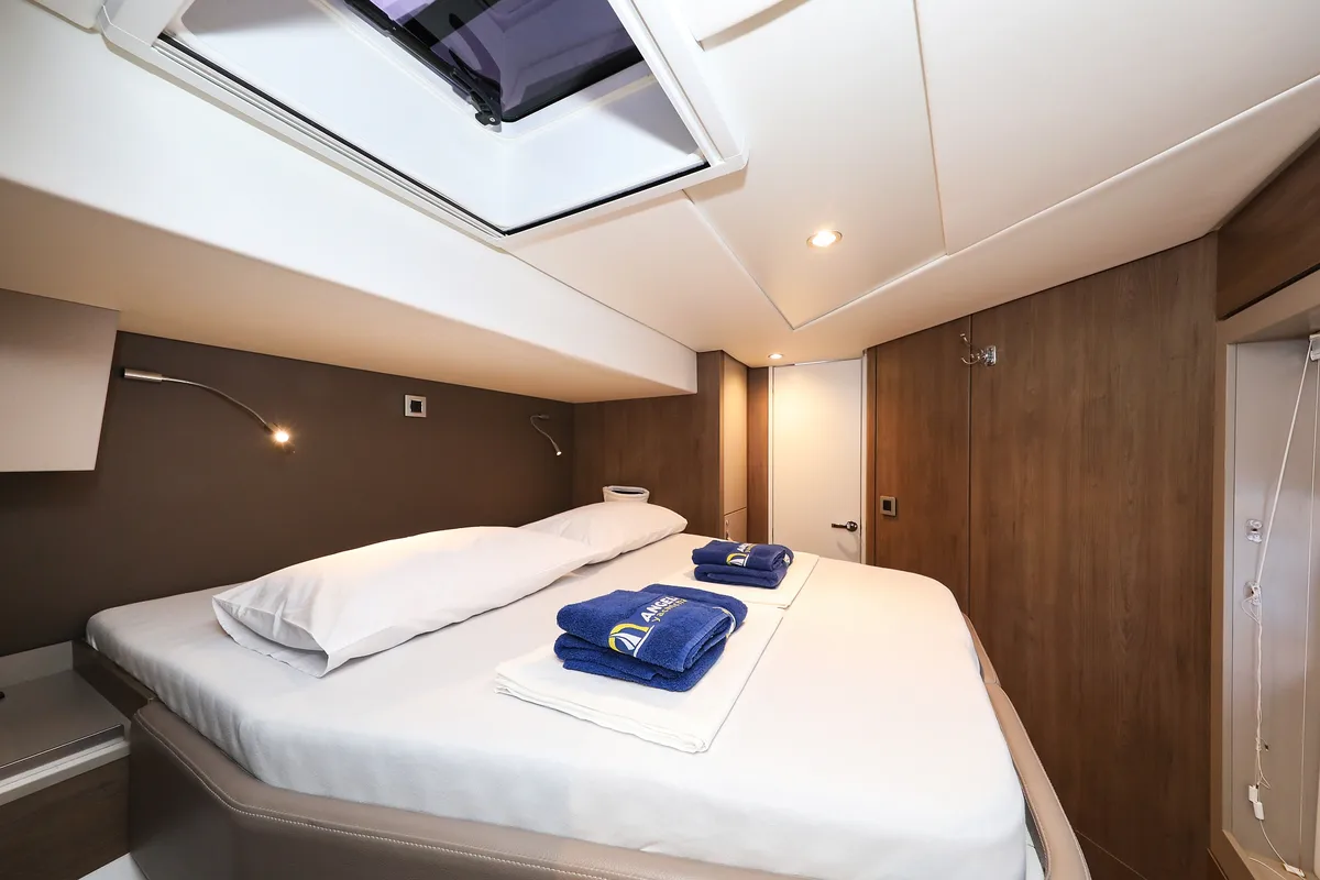 Cabin on Carpe Diem, a Bali 4.8 catamaran at Trogir, Croatia