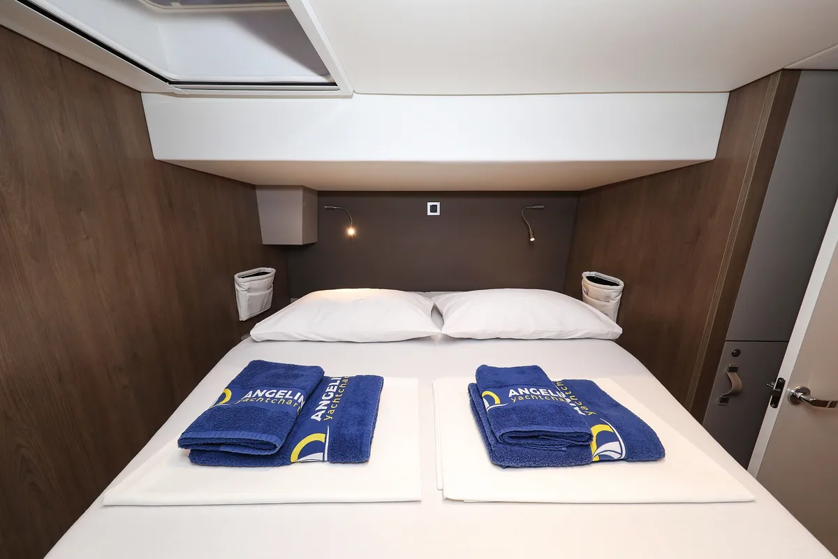 Cabin on Carpe Diem, a Bali 4.8 catamaran at Trogir, Croatia