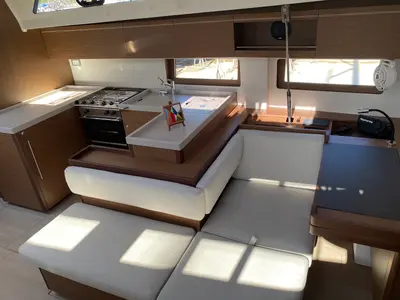 Galley of Kallisto, a Beneteau Oceanis 51.1 sailboat at Athens, Greece