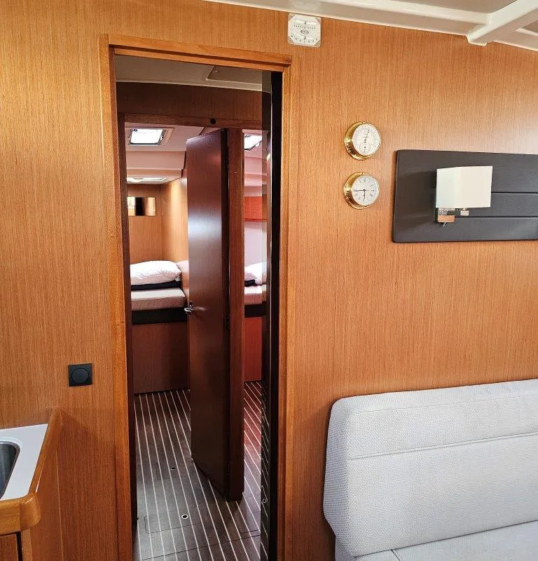 Salon of Salvia, a Bavaria 51 Cruiser sailboat at Lefkada, Greece