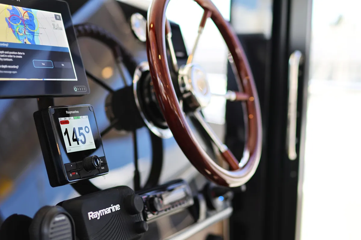 Cockpit of Good Time, a Cobra Yachts Seamaster 45 motor yacht at Grad Vodice, Croatia