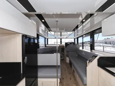 Salon of Good Time, a Cobra Yachts Seamaster 45 motor yacht at Grad Vodice, Croatia