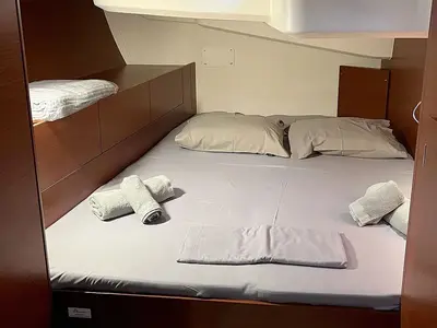Cabin on Neraida, a Hanse 508 sailboat at Municipal Unit of Lefkada, Greece